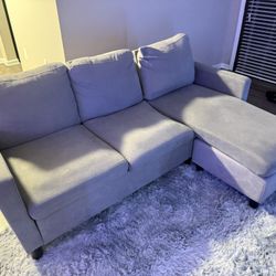 Gray L Shaped Couch 