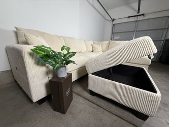 Lovely Sectional Couch with Ottoman