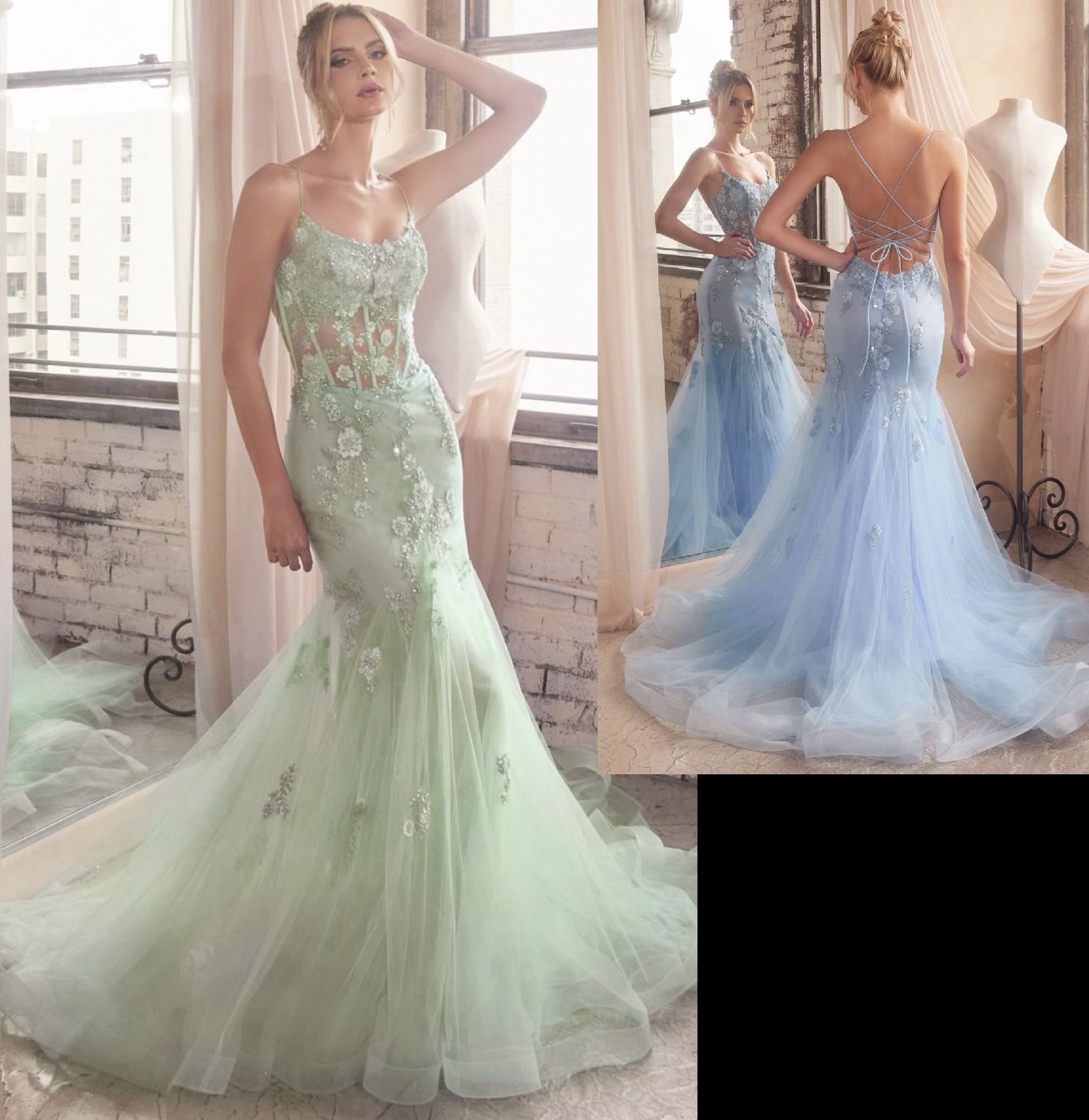New With Tags Glitter & Lace Fitted Long Formal Dress & Prom Dress $255