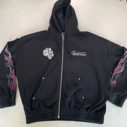 Darc Sport Full Throttle Vintage Rivet Chambers Zip Hoodie 