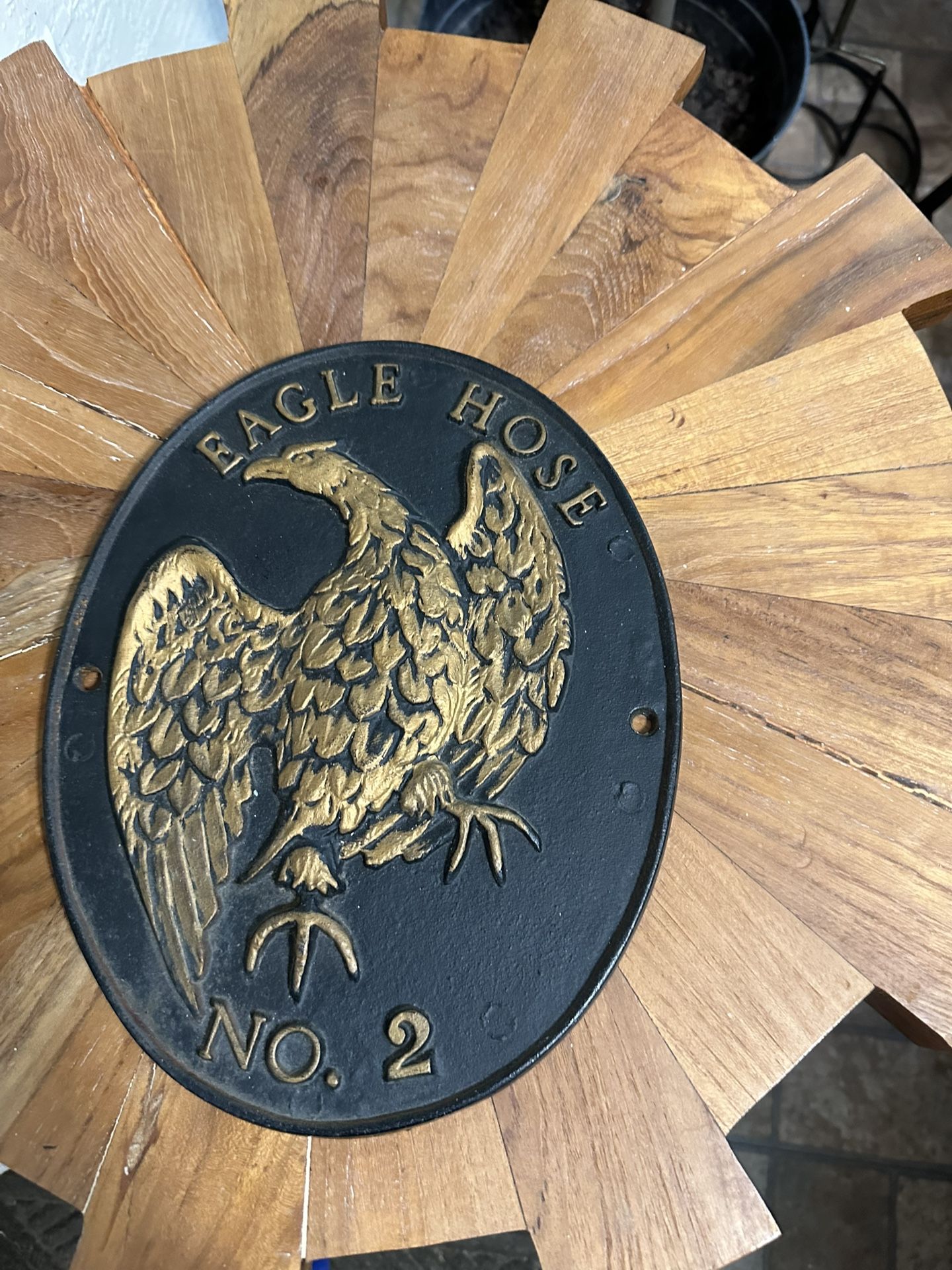 Eagle Hose No. 2 Cast Iron Plaque