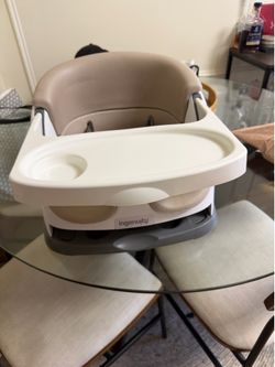 Ingenuity Baby Base 2-in-1 Booster Feeding and Floor Seat with Self-Storing Tray