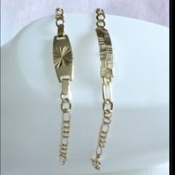 Bracelet for baby's in Gold plated