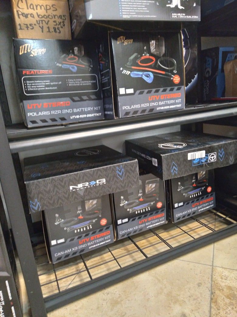 Utv Stereo Secondary Battery Kit For Can-am RZR Utv Sxs (We Finance)