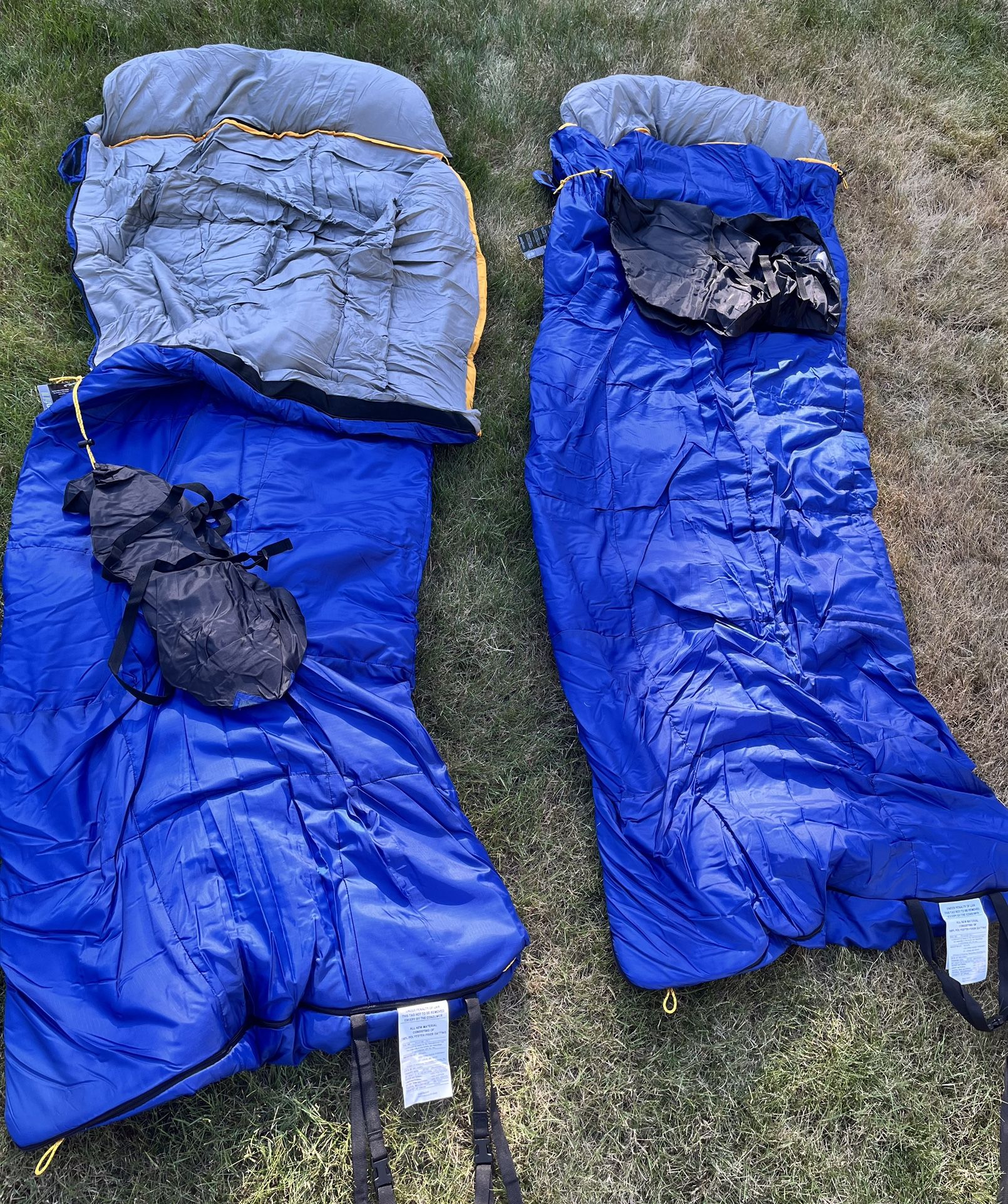two never used sleeping bags brand new with tags