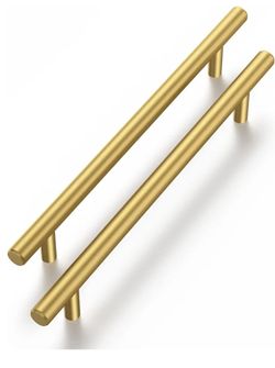 15pcs Brass Gold Cabinet/Drawer Handles Pulls 5 Inch Hole Center