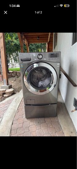 LG Front Load Washing Machine with Pedestal