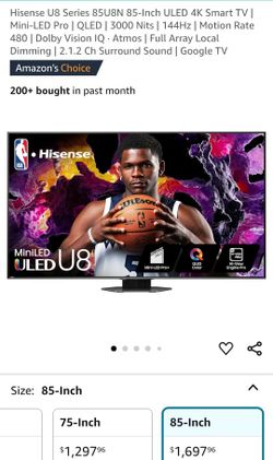 Hisense U8 Series Uled 85 Inch 