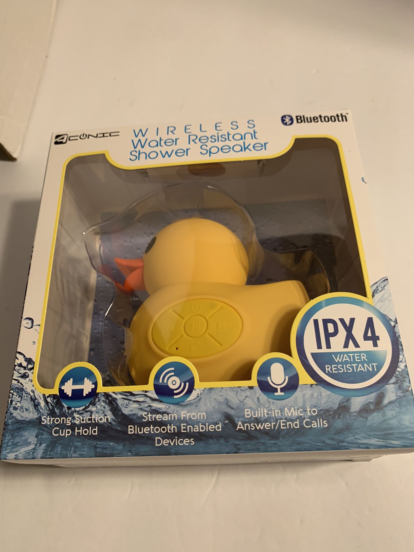 Molded Icon Wireless Water Resistant Shower Speaker Rubber Ducky Bluetooth
