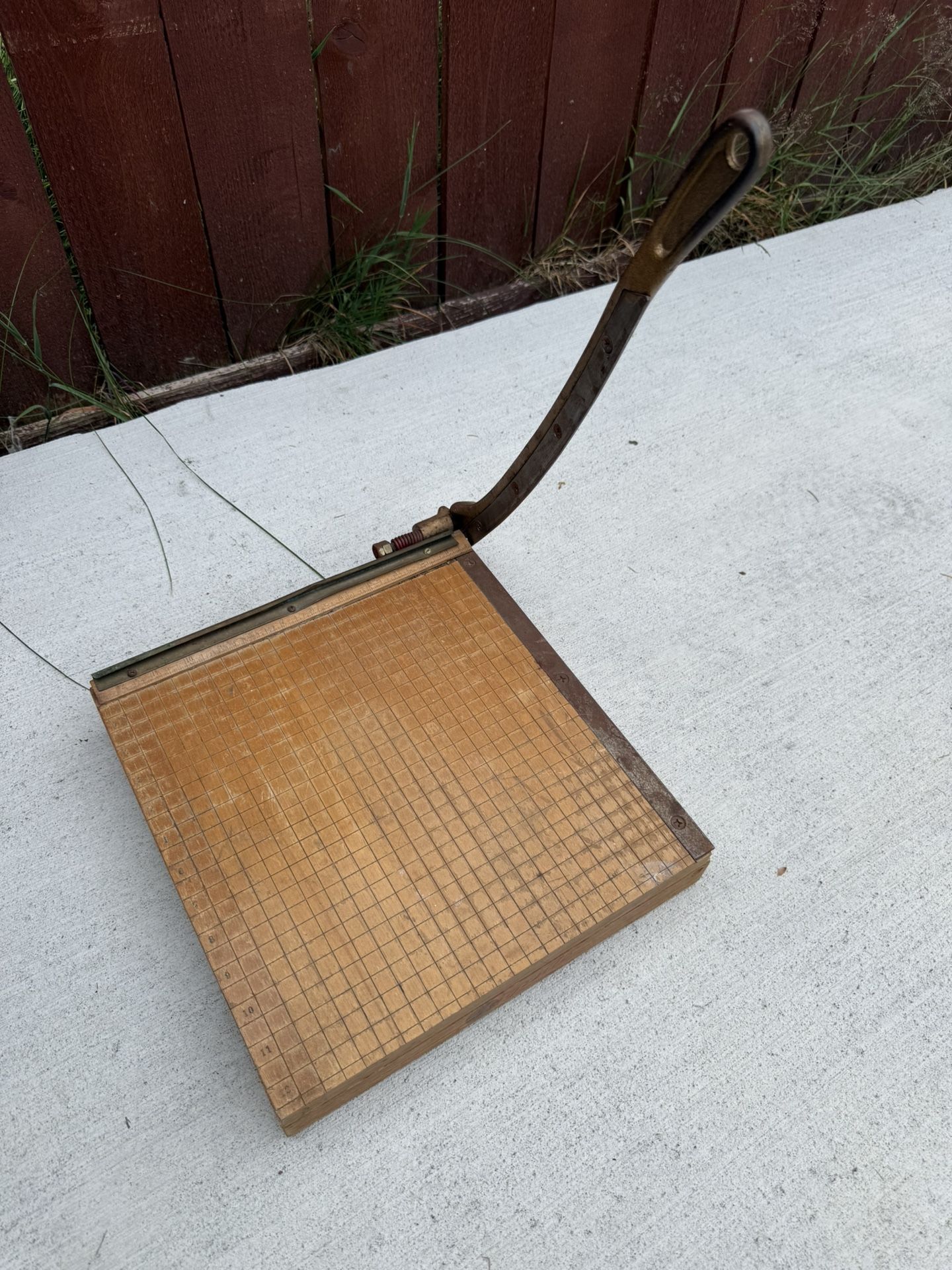 16" Vintage Cast Iron Ingento Guillotine Paper Cutter