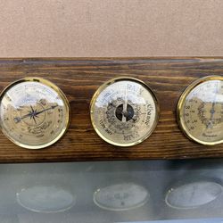 Vintage Thermometer Barometer Hygro Wuersch 