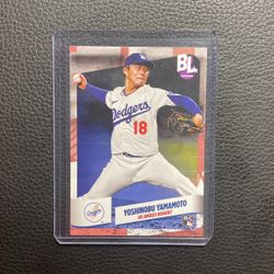2024 Yoshinobu Yamamoto Topps Big League Rookie Card. L.A. Dodgers
