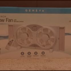 Geneva Twin 9 Inch Window Fan with Remote