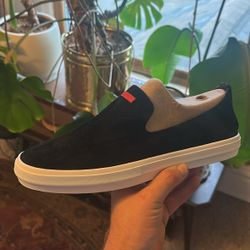 SAVALE / Glover Slip Ons/ Black Pig Suede