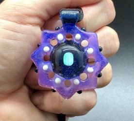 Heady Mandala Glass Pendant With Opal Gym Thumbnail