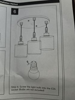 ROCUNSI 3 light Hanging Pendant Light Fixtures NEW