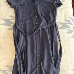 Teddy Rose Women’s Maxi Dress Navy Blue Size M