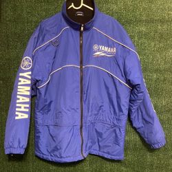 VTG Yamaha Factory Racing Jacket Blue,White Men’s Size XXL Zip Up Jacket.