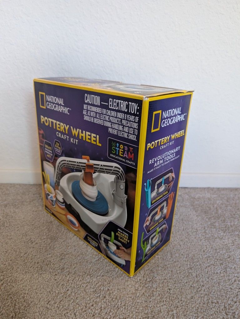 NATIONAL GEOGRAPHIC Pottery Wheel for Kids – Complete Pottery Kit for Beginners