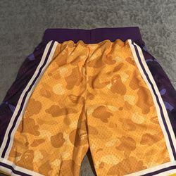 Bape lakers shorts