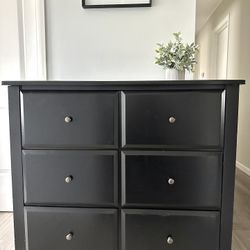 Wooden 6 Drawers Dresser, Black H36/L40/D20 $90