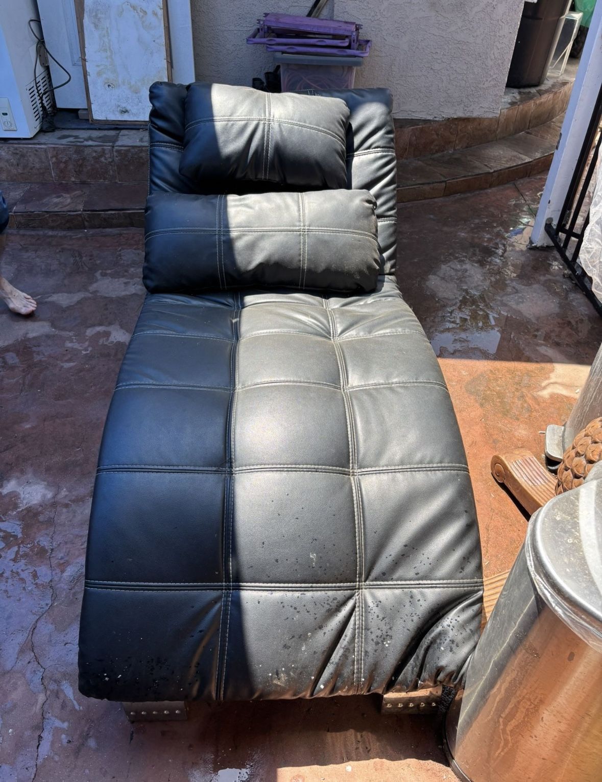 Leather Chaise Couch Chair