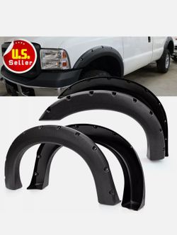 Lot of 7 Textured Pocket Rivet Bolt-On Fender Flares For 99-07 F250 F350 F450 Super Duty