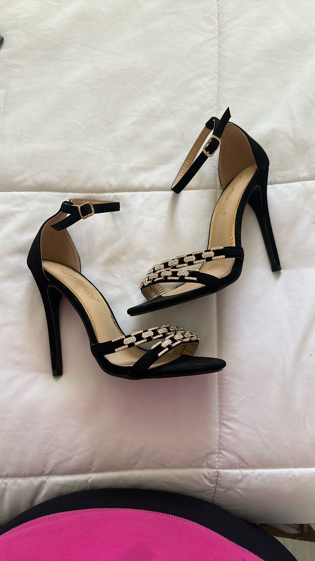 Black bling Heels