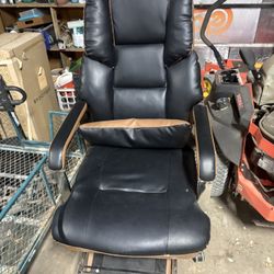 Office Chai Recliner 2 Tone Leather