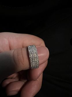 14k 1.4 Karat Men’s Wedding Band White Gold