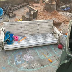 Free White Swing For Yard. Dirty But Good Condition