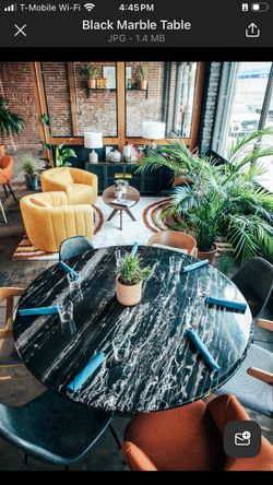 Black Marble table For Sale