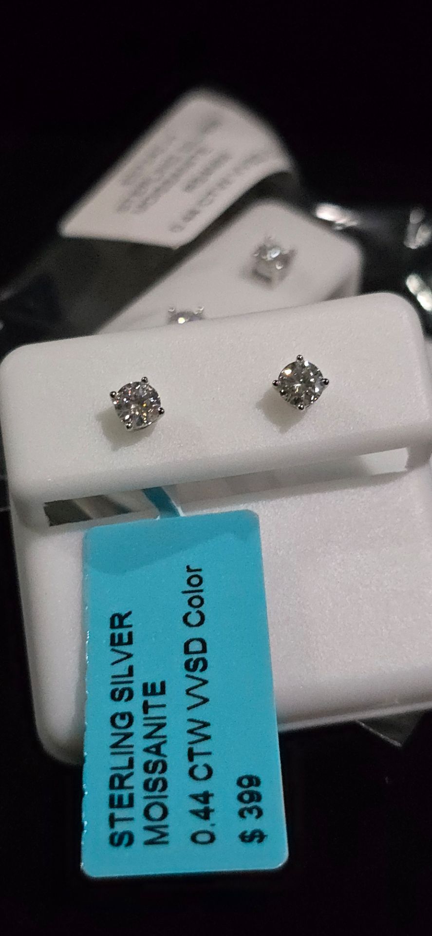 925 STERLING SILVER MOISSANITE 0.44 CTW VVSD Color