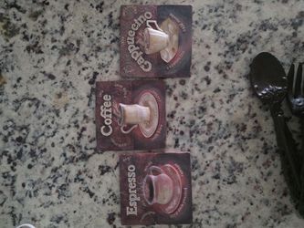 Set of 3....Espresso Coffee Decorative Tile