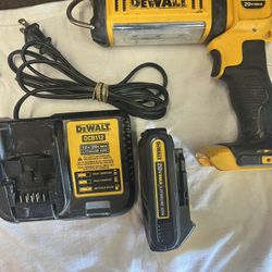 DEWALT Charger And Battery And Light 