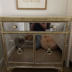Two Mirrored nightstands