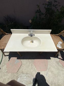 Bathroom countertop.