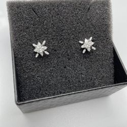 1 Carat Moissanite Starburst Earrings 