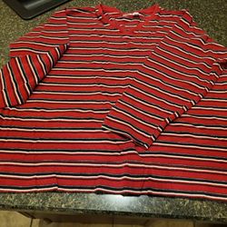 Women 26w/28w (4XL) Cherokee Woman red/navy/white stripe crewneck longsleeve. LOT 11