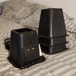 Bed Risers With Outlet