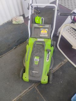 Green Works 16" 10 amp ELECTRIC Cord BROKEN SWITCH
