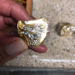 Kobe Bryant And Michael Jordan Championship Rings.  Size 11