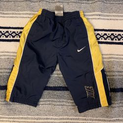 Y2K Nike Infant Blue & Yellow Embroided Sweat Pants Size 12 Months  