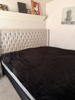 King Size Tufted Upholstered Headboard – Neutral Beige