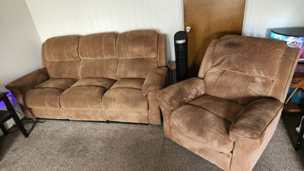 Reclining Sofa and Recliner Chair Set