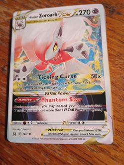 Hisuian Zoroark Vstar 147/196 Lost Origin NM Full Art Ultra Rare Pokemon Card