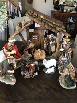 Large nativity set