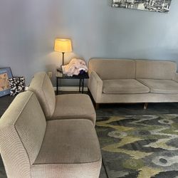 Beautiful Solid Couch And Two Seats For Sale