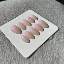 Orchid Glaze Press-On Nails | Handmade Custom Sets | Local Pickup