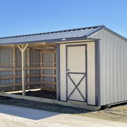 10x20 Horse Barn With Tack Room-Run in shed